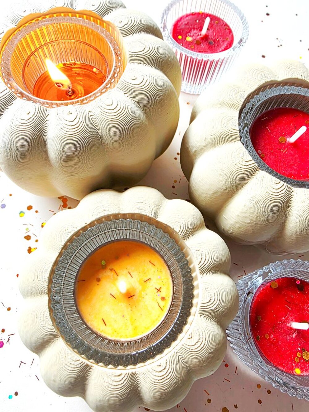 Festive 'Pumpkin' Tealight Holders